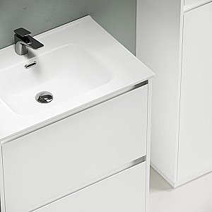 Тумба с раковиной Sancos Libra Floor 70 LB70FW белая для ванной в интернет-магазине Sanbest