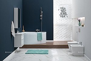 Зеркальный шкаф Aquanet Августа 50 белый купить в интернет-магазине сантехники Sanbest