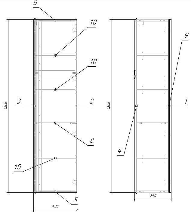 Пенал CERSANIT MODUO SB-SL-MOD/Wh для ванной в интернет-магазине сантехники Sanbest