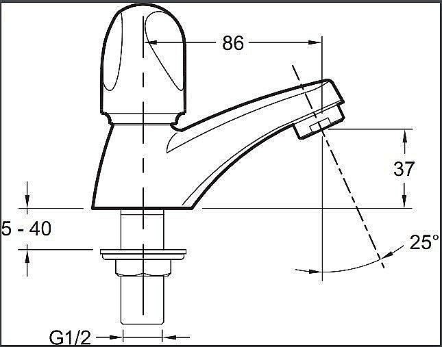 Cмеситель для раковины Jacob Delafon GALEO E72923-CP купить в интернет-магазине сантехники Sanbest