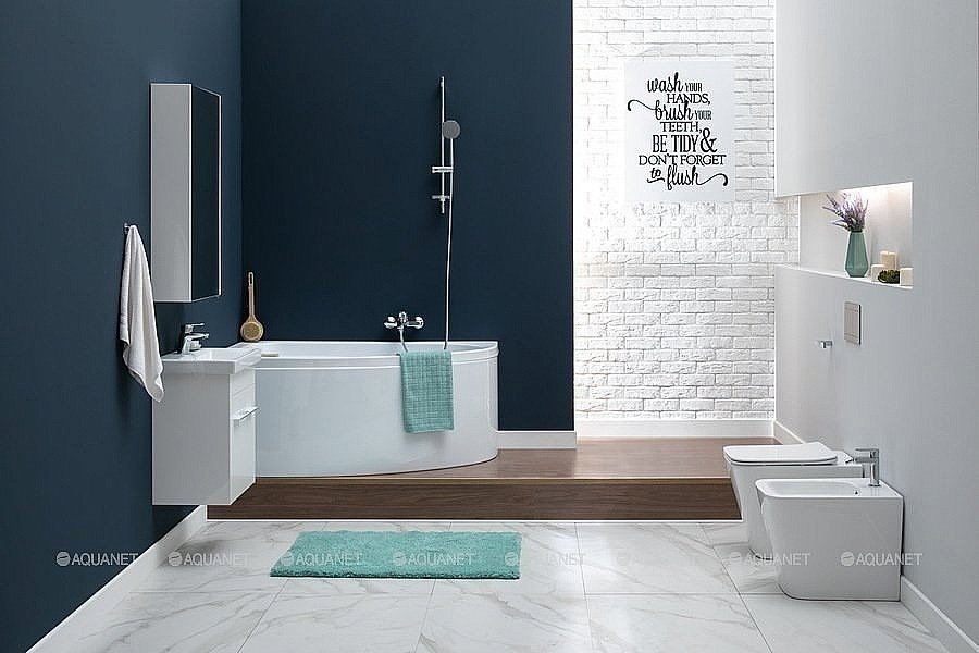 Зеркальный шкаф Aquanet Августа 50 белый купить в интернет-магазине сантехники Sanbest