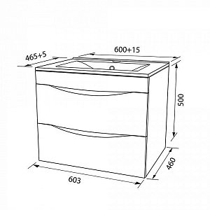 Мебель для ванной IDDIS Cloud CLO60W0i95K 60 белая для ванной в интернет-магазине Sanbest