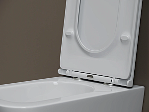 Унитаз подвесной Ceramica Nova Pietro CN4015T белый, безободковый, с крышкой микролифт, слив торнадо купить в интернет-магазине Sanbest