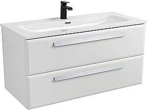 Тумба с раковиной Cezares ECO-CER-N 100 ECO-CER-N-1000-2C-SO-BO белая матовая для ванной в интернет-магазине Sanbest