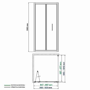 Душевой уголок WasserKRAFT Weser 78F18 90х100 стекло прозрачное/профиль серебро купить в интернет-магазине Sanbest