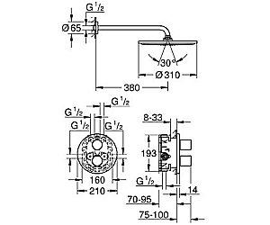 Душевая система Grohtherm 3000 Cosmopolitan 34571000 купить в интернет-магазине сантехники Sanbest