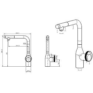 Смеситель для кухни Paulmark Urban Ur213104-BS брашированная сталь купить в интернет-магазине сантехники Sanbest
