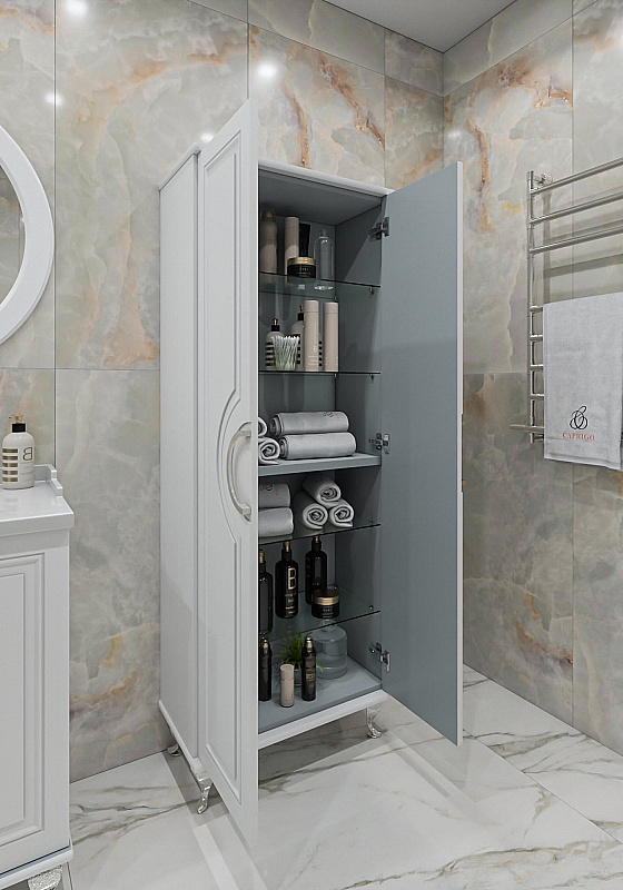 Пенал Caprigo Valletta 35351-SF027 43 бланж для ванной в интернет-магазине сантехники Sanbest