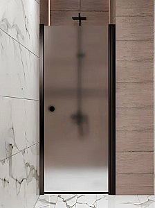 Душевая дверь Parly 70 DE70BF стекло матовое/профиль черный матовый купить в интернет-магазине Sanbest