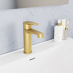 Смеситель для раковины D&K Bayern.Munchen DA1562107 золото матовое купить в интернет-магазине сантехники Sanbest