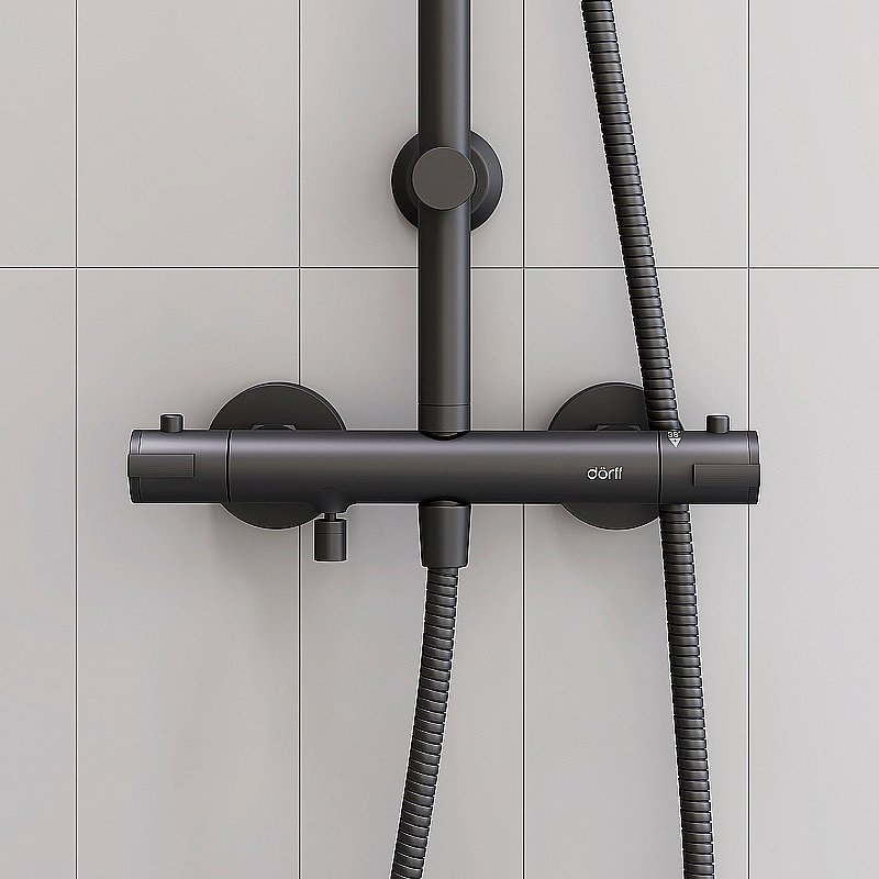Душевая система Dorff Futura D0710522 черная купить в интернет-магазине сантехники Sanbest