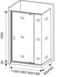 Душевой уголок Good door ORION WTW-PD+SP 100x100 прозрачный купить в интернет-магазине Sanbest