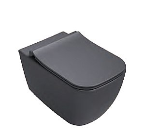 Унитаз подвесной Isvea VEA Cubo 10VA02001SV-2C антрацит матовый, безободковый купить в интернет-магазине Sanbest