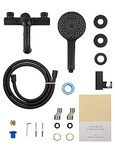 Смеситель для ванны с душем WONZON & WOGHAND TOR, Черный матовый (WW-88037073-MB) купить в интернет-магазине сантехники Sanbest