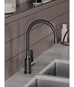 Смеситель для кухни Agger Easy A3100544 черный матовый купить в интернет-магазине сантехники Sanbest