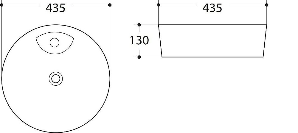 Раковина накладная Art&Max 43,5 AM-78111 белая купить в интернет-магазине Sanbest