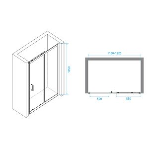 Душевая дверь RGW Passage PA-14W 120 41081412-15 стекло прозрачное/профиль белый купить в интернет-магазине Sanbest