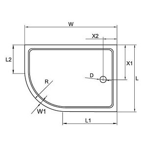 Душевой поддон Cezares TRAY-A-RH 120x100 купить в интернет-магазине Sanbest