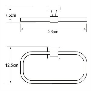 Полотенцедержатель WasserKRAFT Dill K-3960 купить в интернет-магазине сантехники Sanbest