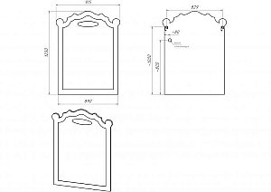 Зеркало Misty Элис 90x123 беж.патина/стекло в ванную от интернет-магазине сантехники Sanbest