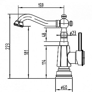 Смеситель для раковины Zorg Antic A 310U-BR купить в интернет-магазине сантехники Sanbest