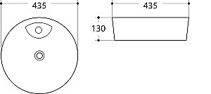 Раковина накладная Art&Max 43,5 AM-78111 белая купить в интернет-магазине Sanbest