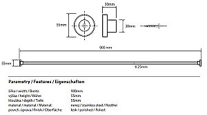 Карниз для ванны Bemeta 101114361 купить в интернет-магазине сантехники Sanbest