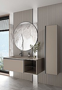 Пенал Armadi Art QUATRO DAPHNE профиль ANTHRACITE для ванной в интернет-магазине сантехники Sanbest