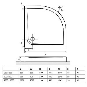 Душевой поддон Excellent Sense Compact 80x80 белый купить в интернет-магазине Sanbest