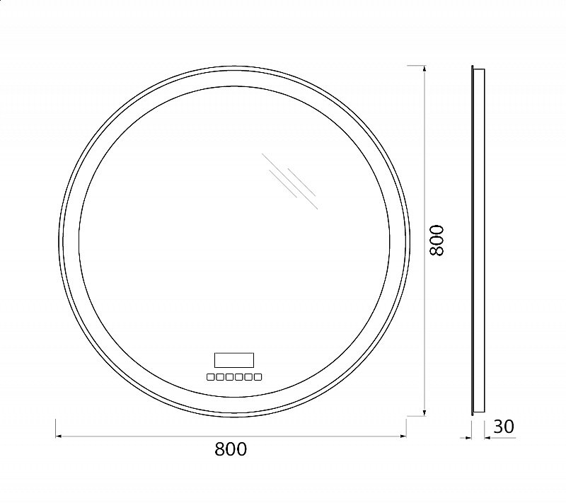 Зеркало BelBagno SPC-RNG-800 RAD в ванную от интернет-магазине сантехники Sanbest