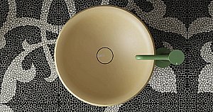 Раковина напольная Salini ALDA 03 130311GF 47 из искусственного камня S-Sense, глянцевая, цвет по RAL полностью купить в интернет-магазине Sanbest