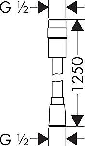 Душевой шланг Hansgrohe Isiflex 125 28249000 купить в интернет-магазине сантехники Sanbest
