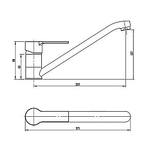 Смеситель для кухни Rush Madeira MA3245-27 хром купить в интернет-магазине сантехники Sanbest