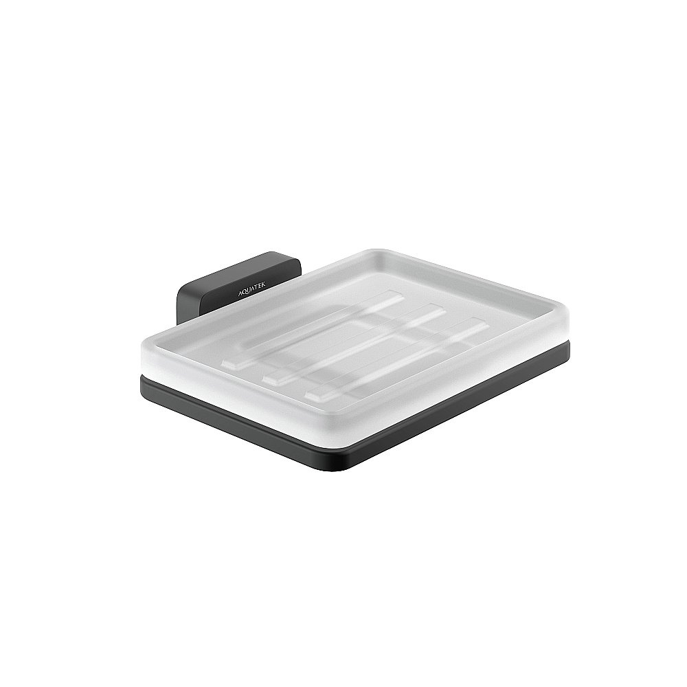 Мыльница Aquatek Либра AQ4303MB стекло матовое/черная матовая купить в интернет-магазине сантехники Sanbest