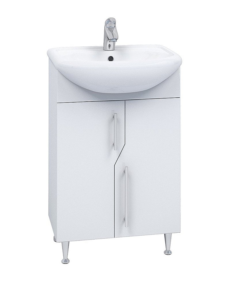 Тумба с раковиной Vigo Grand 550 белая для ванной в интернет-магазине Sanbest