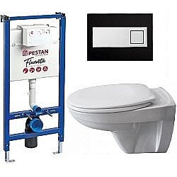 Унитаз с инсталляцией Pestan Fluenta Basic SET40006460DB с крышкой микролифт купить в интернет-магазине Sanbest
