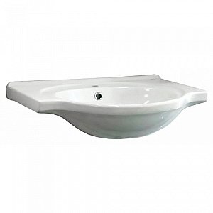 Тумба с раковиной Orange Роса LA-60TUW+RA белая глянец для ванной в интернет-магазине Sanbest