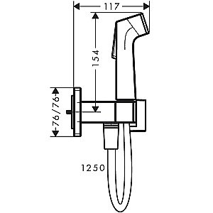 Гигиенический душ Hansgrohe Bidette 29233140 шлифонная бронза купить в интернет-магазине сантехники Sanbest