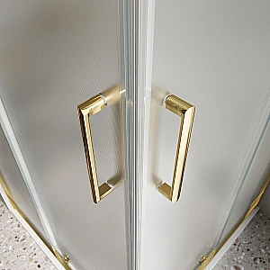 Душевой уголок BelBagno Luce A-2-90-P-ORO 90x90 стекло рифленое/профиль золото купить в интернет-магазине Sanbest