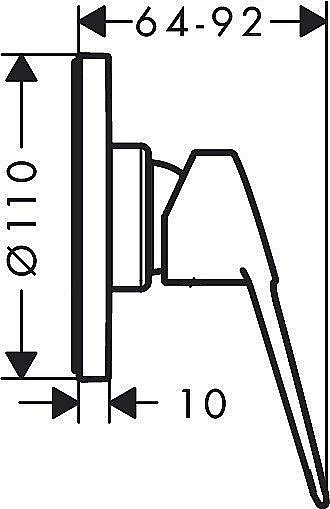 Смеситель для душа Hansgrohe Novus Loop 71361000 купить в интернет-магазине сантехники Sanbest