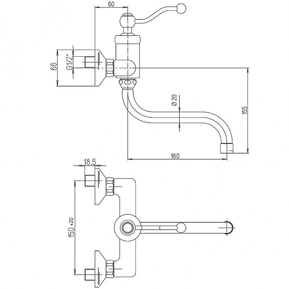 Смеситель для раковины PAINI Duomo 88CR501 хром купить в интернет-магазине сантехники Sanbest