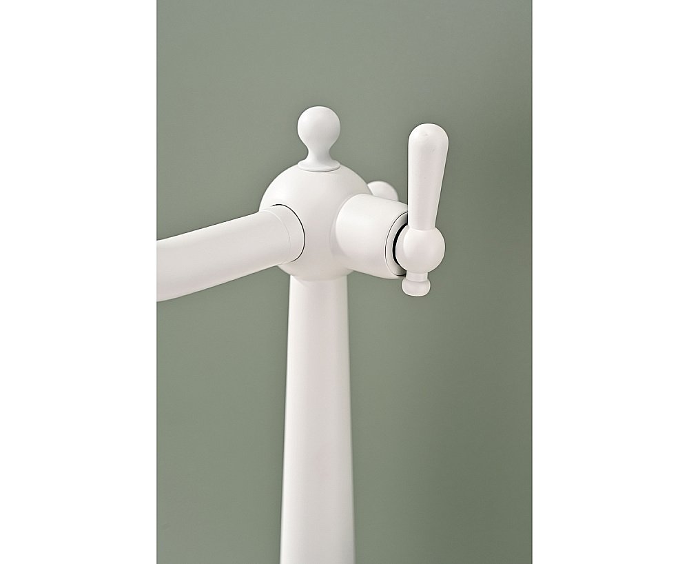 Смеситель для кухни Paulmark Retro Re213226-WH белый матовый купить в интернет-магазине сантехники Sanbest