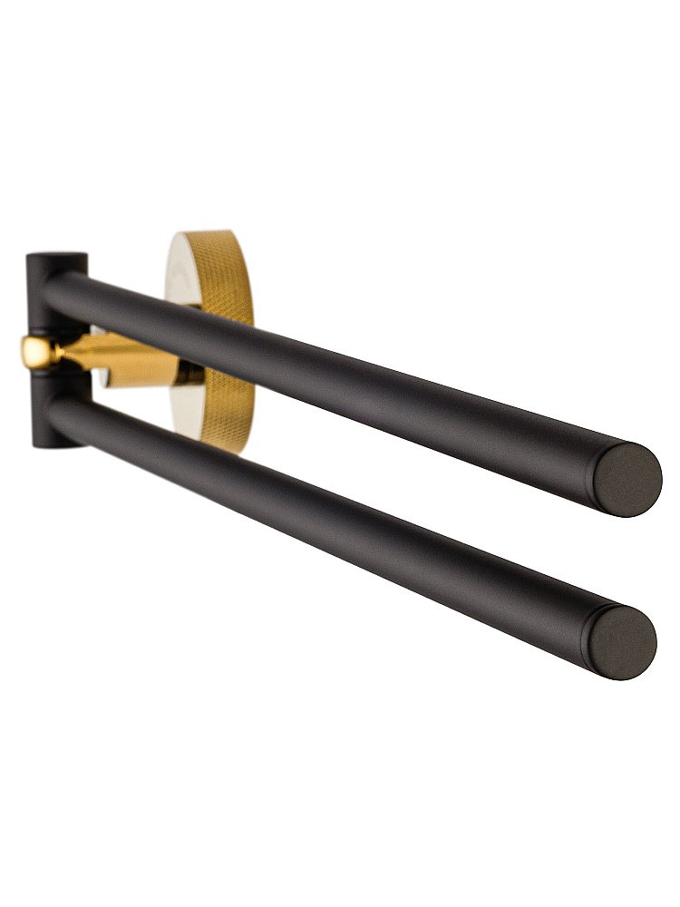 Полотенцедержатель поворотный WONZON & WOGHAND MAJESTIC WW-9231 черный/золото купить в интернет-магазине сантехники Sanbest