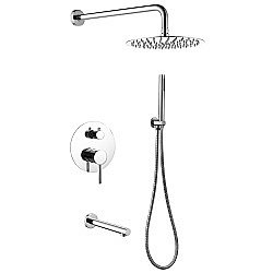 Душевая система ABBER Emotion AF8817 хром купить в интернет-магазине сантехники Sanbest