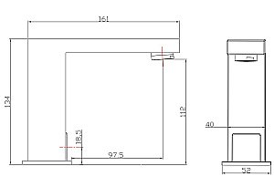 Смеситель для раковины Rush Tinos TI3732-14 сатин купить в интернет-магазине сантехники Sanbest
