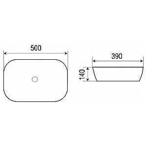 Раковина накладная WeltWasser WW ELBACH M2195 WG 50 белая, зеленая купить в интернет-магазине Sanbest