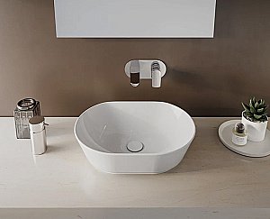 Раковина накладная Vitra Geo 55 7427B003-0012 белая купить в интернет-магазине Sanbest