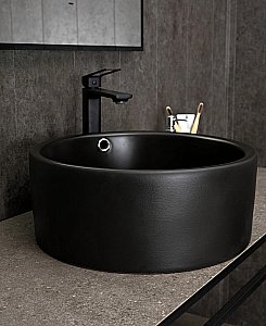 Раковина накладная Gid Esfera 41,5 N9130bg 53382 черный графит, матовая купить в интернет-магазине Sanbest