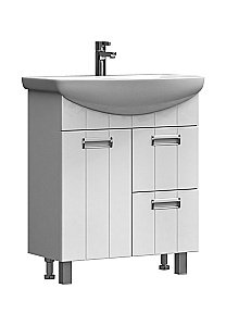 Тумба с раковиной Vigo Diana 2-700 1D.2Y белая для ванной в интернет-магазине Sanbest