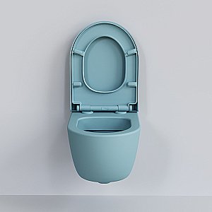 Унитаз подвесной Ambassador Abner 103T20801R голубой матовый купить в интернет-магазине Sanbest